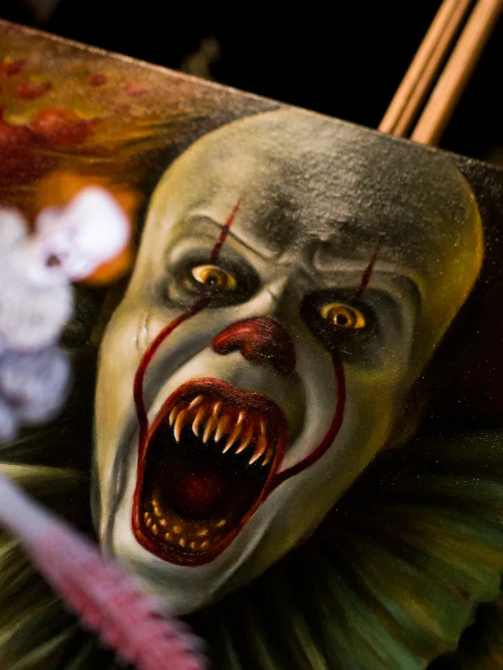 Oil painting Pennywise the dancing