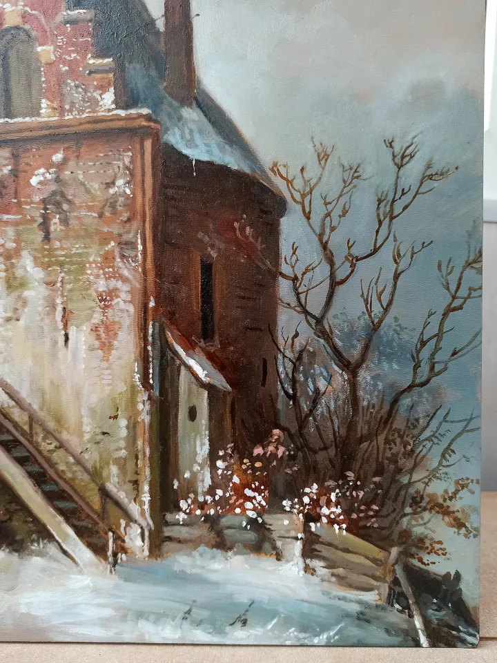 Old Watermill Original Oil Painting