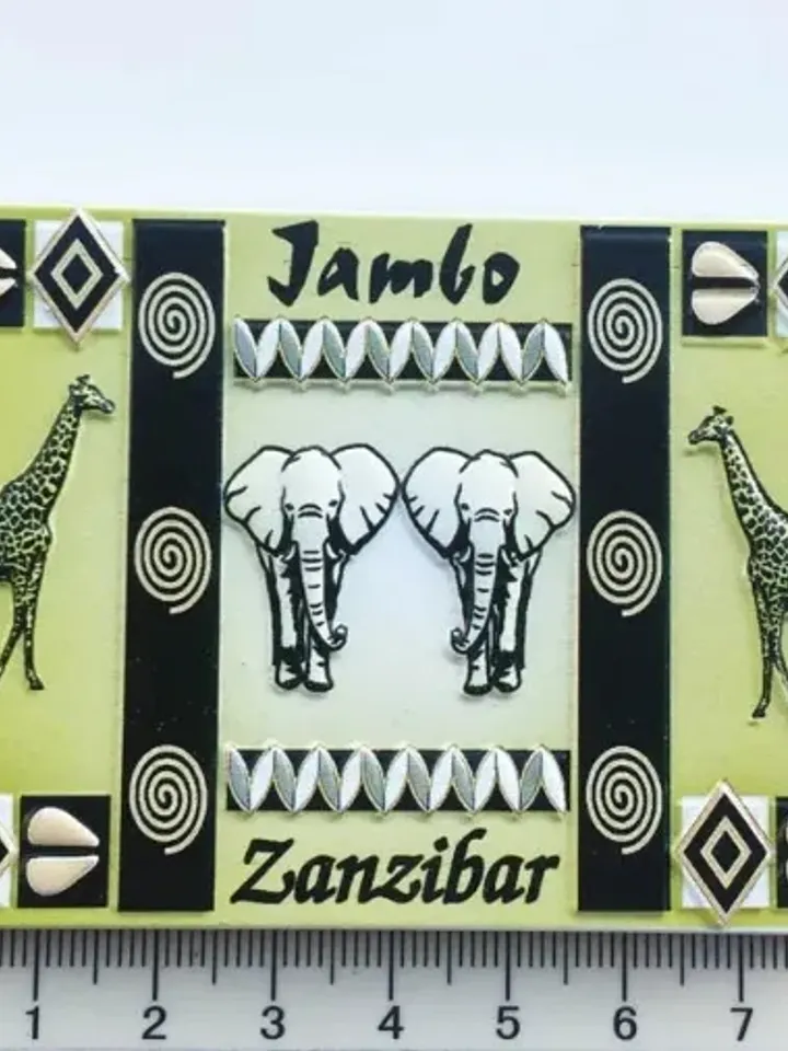3D Resin magnetic fridge stickers, tourist souvenirs (Zanzibar)