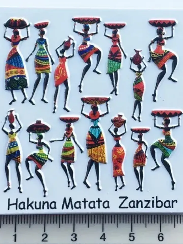 3D Resin magnetic fridge stickers, tourist souvenirs (Zanzibar)