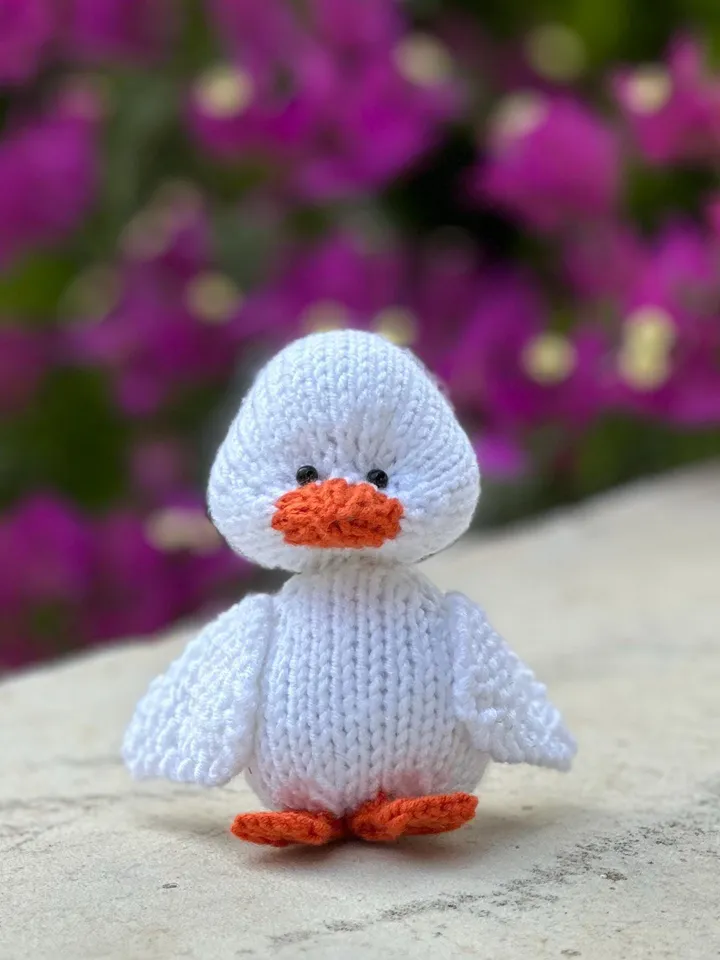 PDF Goose Knitting Pattern, Knitted Toy Tutorial, Knitted Animal Pattern, Chick Duck
