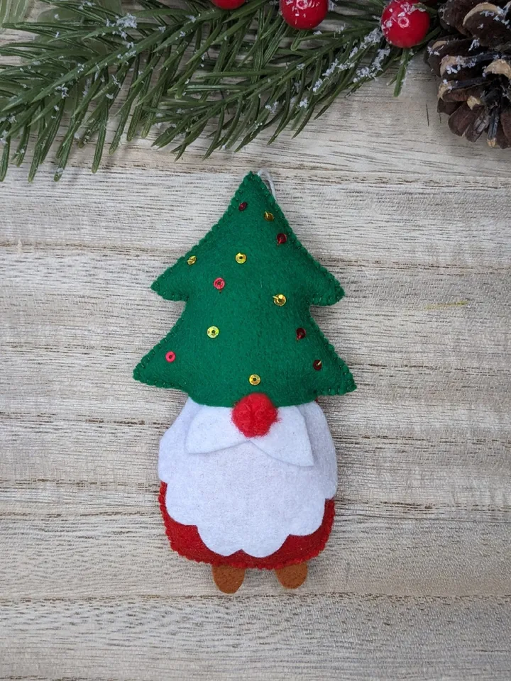 Holiday Gnomes, Felt Christmas Tree Decorations, Scandinavian Gnome, Christmas Gnomes, Swedish Gnome, Set 3 toy