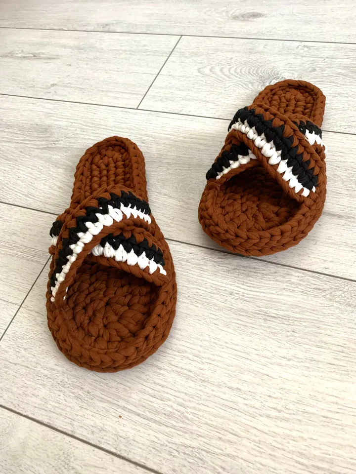 Eco shoes, Organic shoes, Cozy house shoes, Custom crochet house  shoes, Knitted slippers, Crochet slippers women