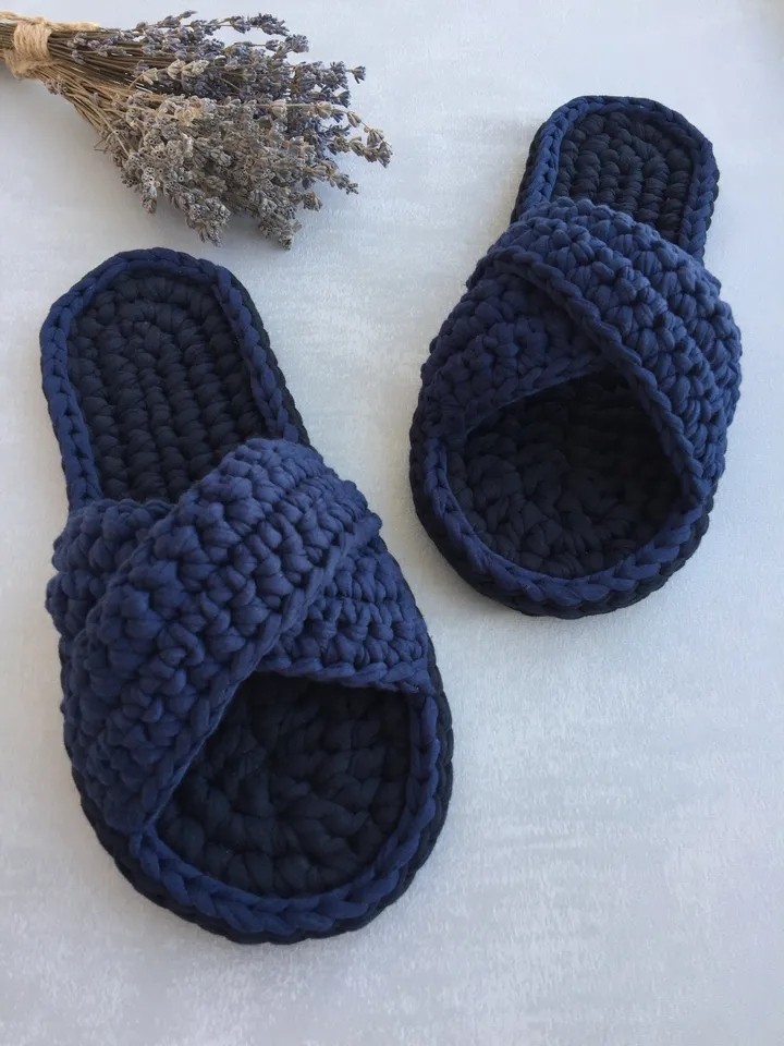 Crochet slippers, Slippers Socks, Knitted House shoes, Home men's slippers, Cosy house shoes, Knit crochet shoes