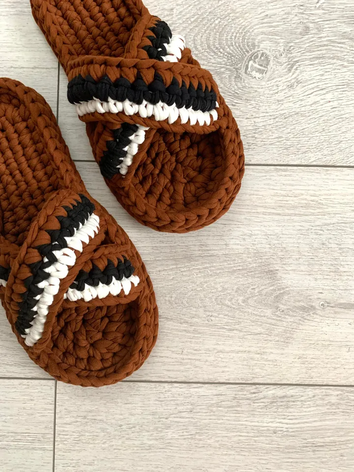Eco shoes, Organic shoes, Cozy house shoes, Custom crochet house  shoes, Knitted slippers, Crochet slippers women