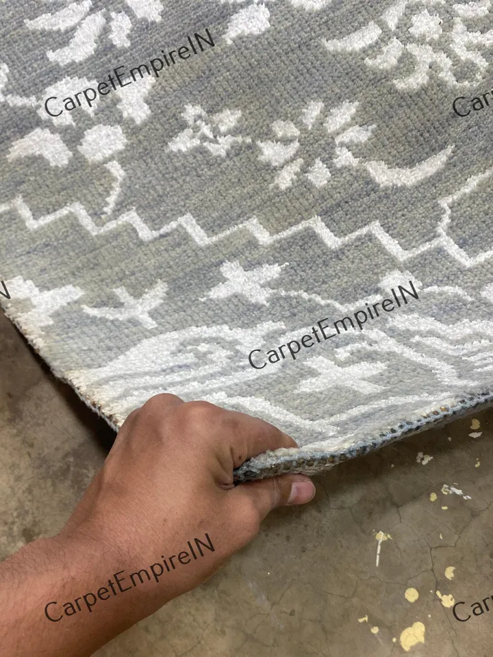 Gray Modern Oushak, Hand Knotted Rug 4x6,5x8,6x9,8x10,9x12,10x14, Handmade Rugs for Living Room - Antique Geometrical rug,ready to ship rug.