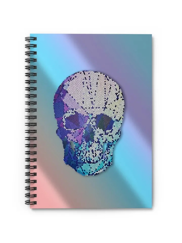 Skull Colorful Background Writers Spiral Notebook - Ruled Line