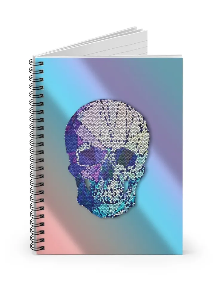 Skull Colorful Background Writers Spiral Notebook - Ruled Line