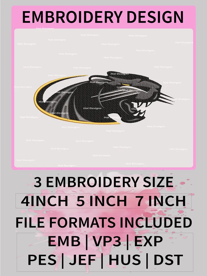 NCAA Milwaukee Panthers Embroidery File, 3 Sizes, 6 Formats, NCAA Machine Embroidery Design, NCAA Logo, NCAA Teams