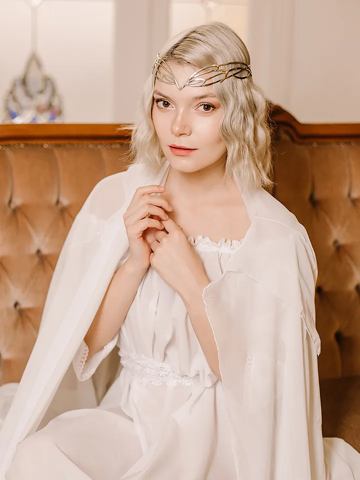 Jewelry for modern elves and fairies Elven style diadem bridal tiara art nouveau circlet Fantasy Fairy Wedding Veronika