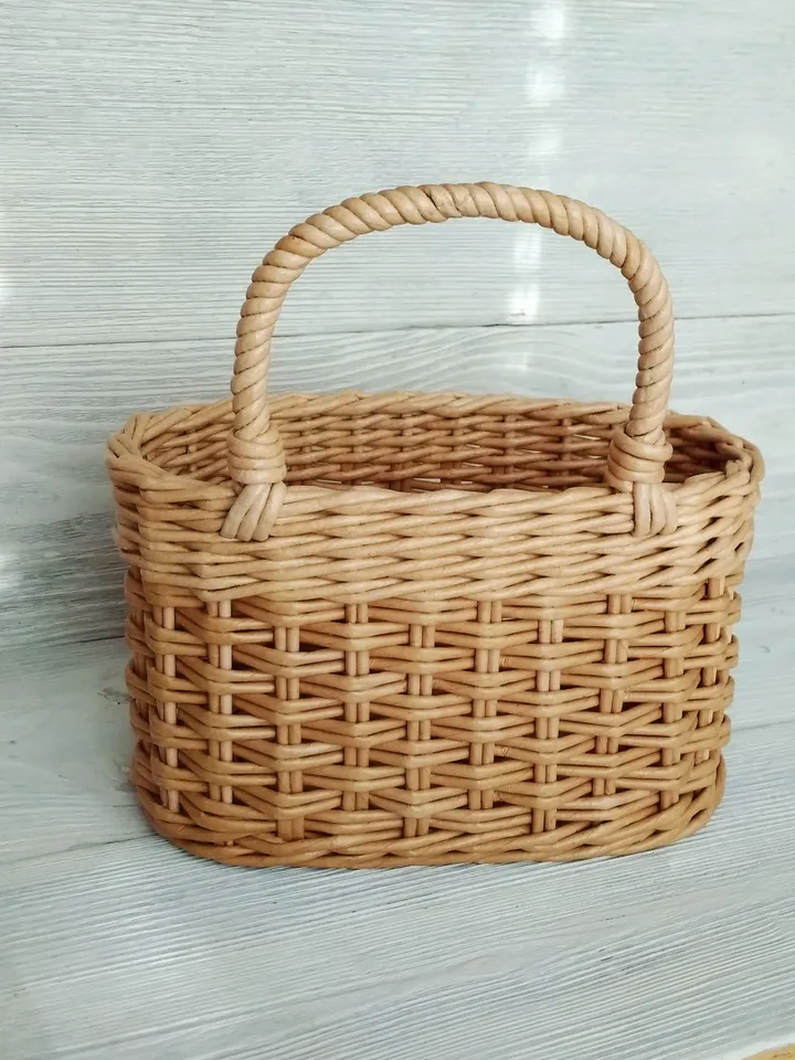Kitchen organizer Small hanging basket Wicker storage basket