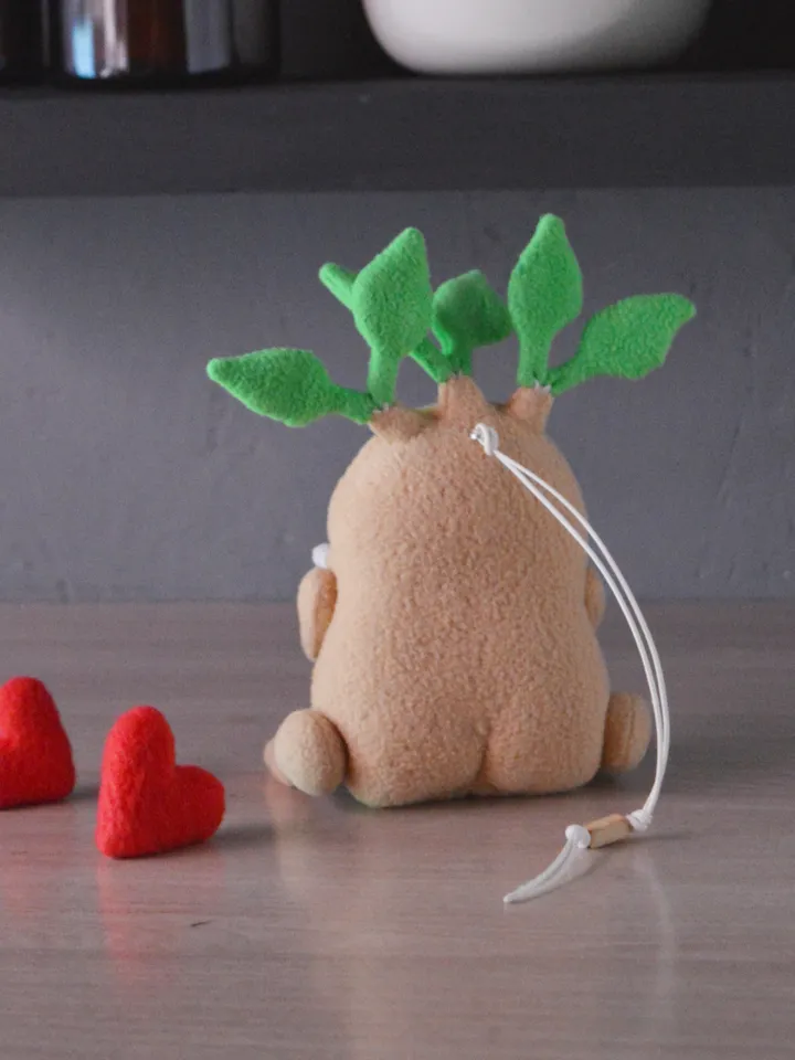 PDF Fleece Plush Pattern β Root Plant Softie with Leaf Hair