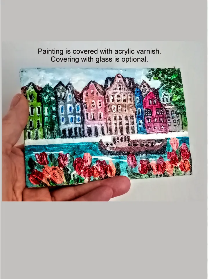 Amsterdam Painting City Skyline original art