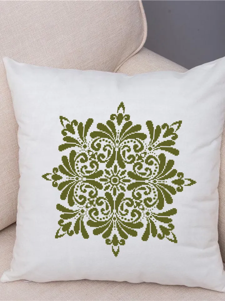Mandala cross stitch pattern PDF download, Floral mandala pattern digital PDF, Mandala ornament cross stitch chart, Mandala embroidery #M242