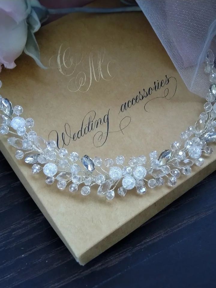 Bridal crystal hair vine for bride, crystal headpiece, hair accessories, wedding hair vine, bridal hair piece, small bridal tiara