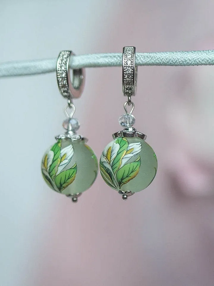 Small silver hoop earrings, hypoallergenic earrings, cool earrings, flower earrings, christmas earrings, christmas gift basket, gift for her