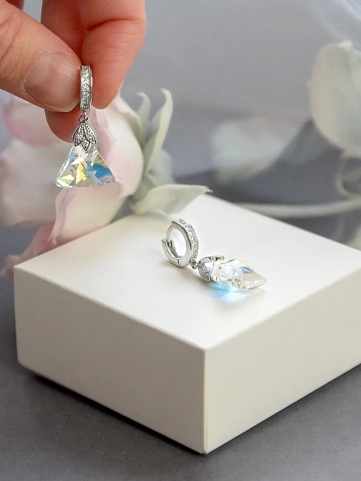Crystal earrings for women, Cool earrings, christmas earrings, wife christmas gift, sister in law christmas gift, christmas gift baskets