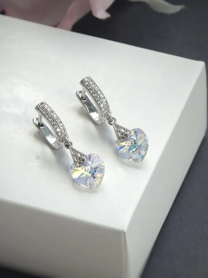 Crystal earrings for women, Cool earrings, christmas earrings, wife christmas gift, sister in law christmas gift, christmas gift baskets