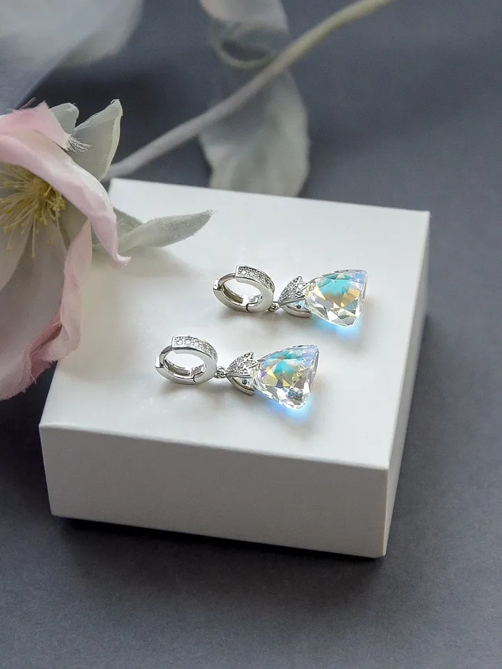 Crystal earrings for women, Cool earrings, christmas earrings, wife christmas gift, sister in law christmas gift, christmas gift baskets