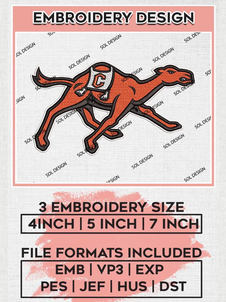 NCAA Campbell Fighting Camels Team Mascot Logo Machine Embroidery Design, NCAA Campbell Fighting Camels Team Design Design files, NCAA Team Embroidery Designs, NCAA Machine Embroidery Designs, Digital Download