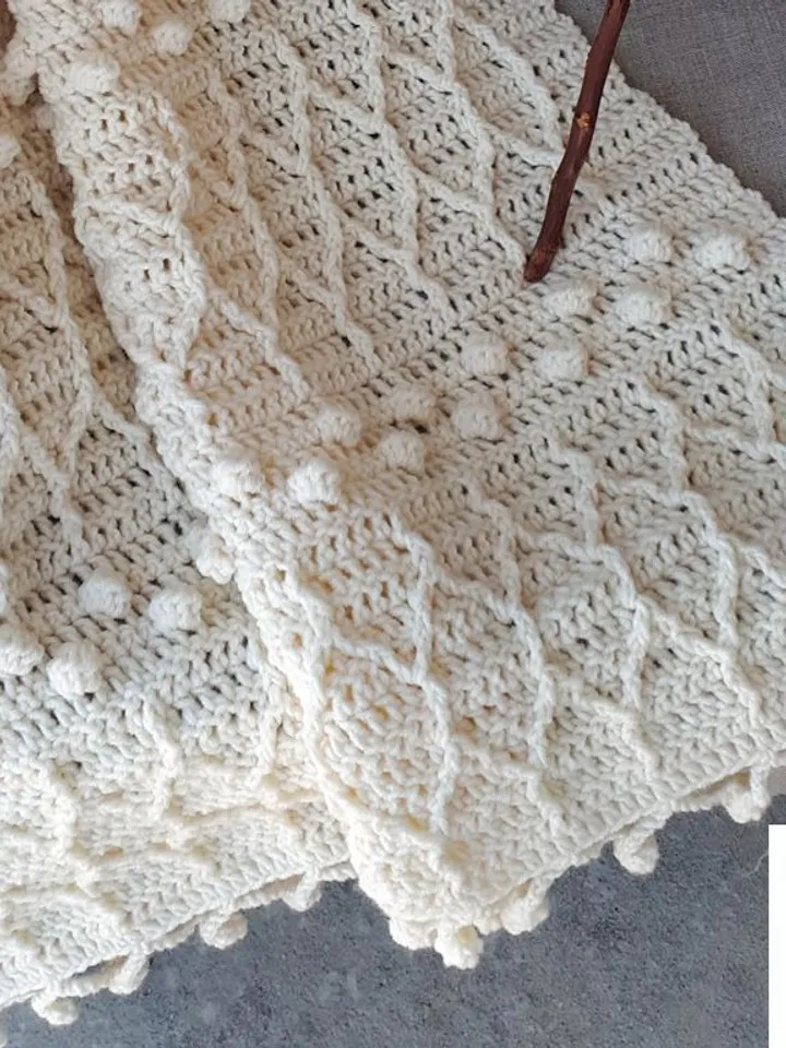 CROCHET PATTERN Cozy crochet blanket pattern pdf DIY Crochet Blanket Christening Shawl Pattern pdf Chrochet Pattern Baby blanket Pattern
