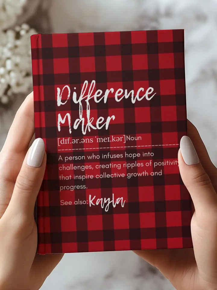 Personalized Difference Maker Journal with your name; Difference Maker Definition Gift; Custom Coworker Gift Employee gift Mentor Leader