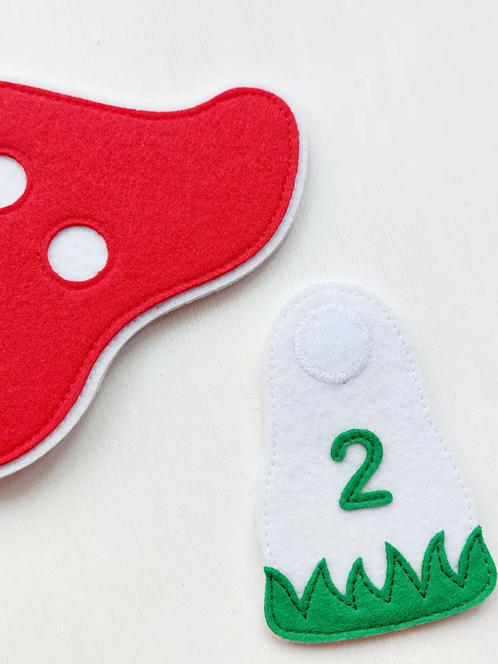Felt Manual for Teaching Counting "FLY AGARIC COUNTING"