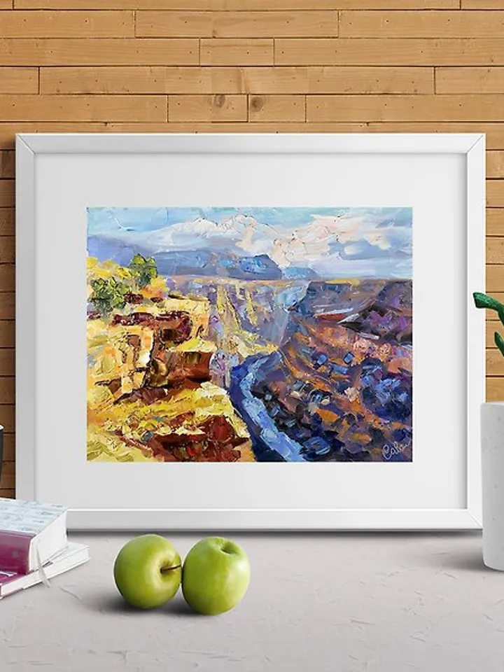 Grand Canyon Painting Arizona Original Art Colorado River America Artwork