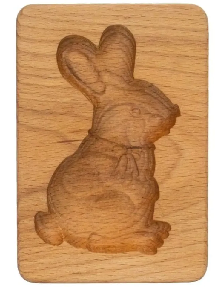 Bunny Embossed cookie mold, cookie cutter, wooden mold, Wooden stamp stamp for gingerbread cookies springerle stamp