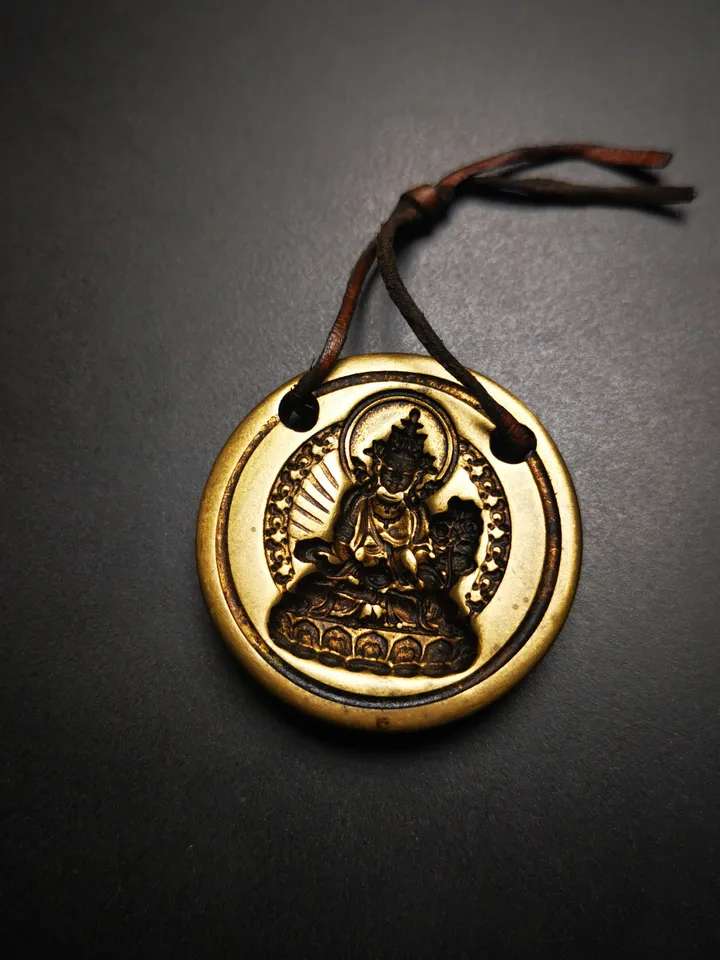Gandhanra Old Tibetan Buddha Statue Tsa Tsa Mold Amulet,White Tara,Copper Mould For Making Clay Buddha Statue, DIY Tsha Tsha Statue,Pendant