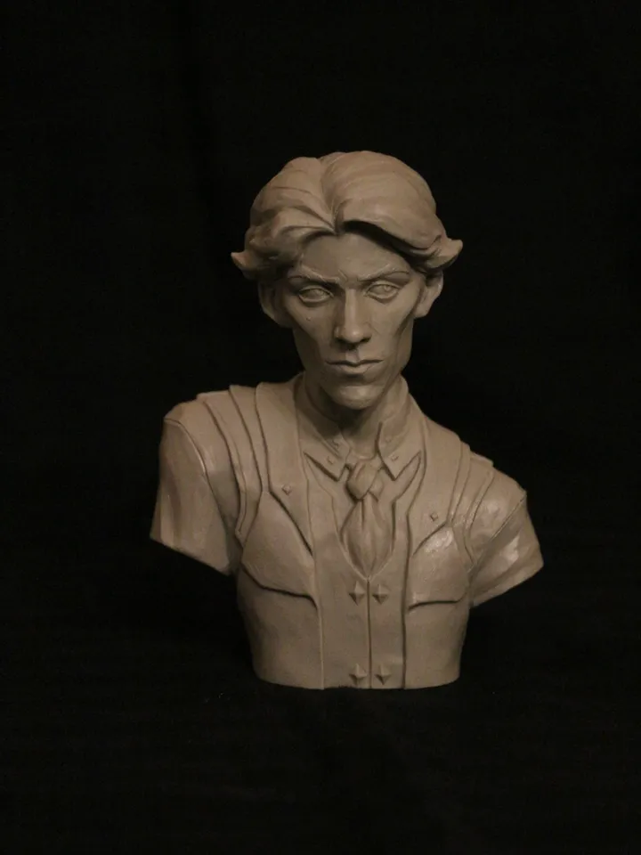 Bust of Viktor from "Arcane" (Unpainted Light Grey)