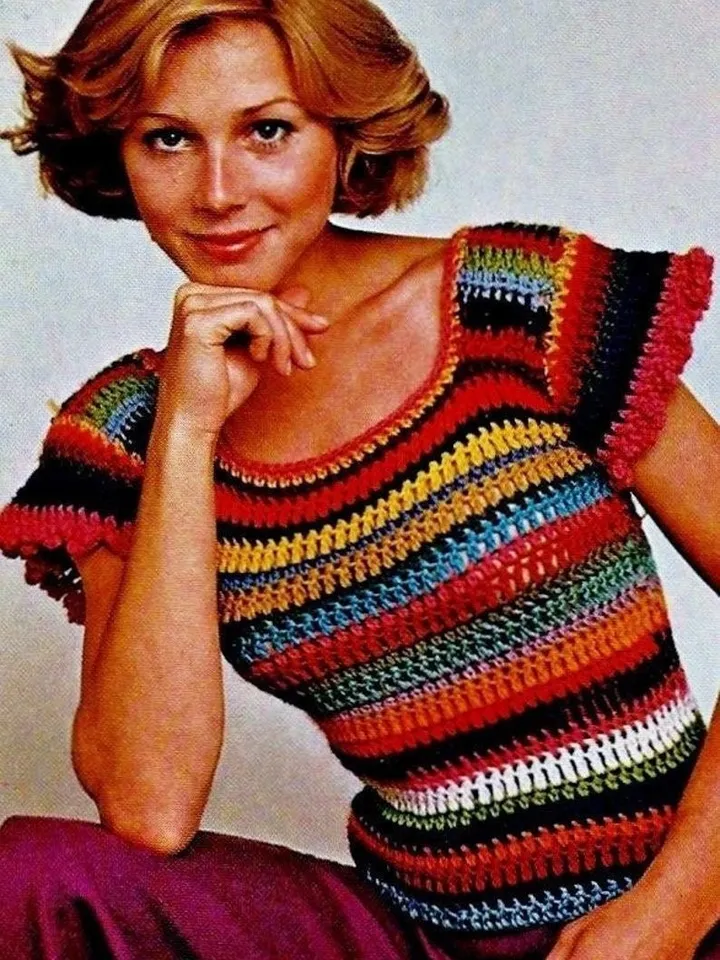 Crochet top pattern , crochet crop top , crochet summer top, pattern Vintage INSTANT DOWNLOAD