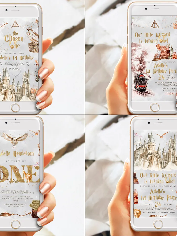 The Chosen One Big Bundle; Wizard Birthday Party Bundle Templates; Magic School Birthday Party Template; Editable Wizard Party Template; W8