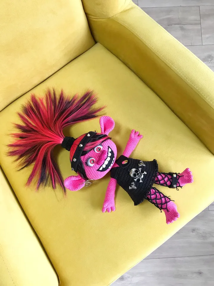 Digital Download - PDF. Crochet pattern Poppy-Troll. DIY amigurumi toy tutorial