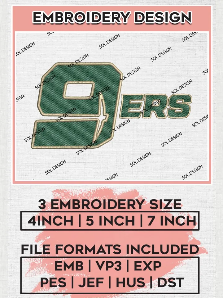 NCAA 49ers Team Logo Machine Embroidery Design, NCAA Charlotte 49ers Embroidery Design Design files, NCAA Team Embroidery Designs, NCAA Machine Embroidery Designs, Digital Download