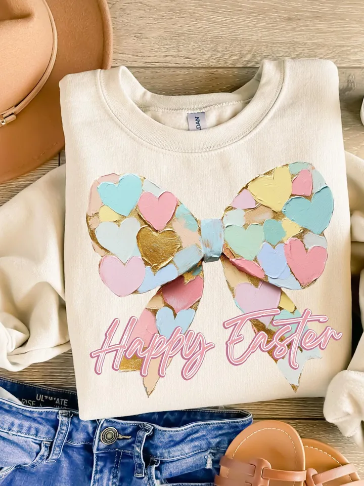 Easter Day Heart Bow png,Easter png, Happy Easter Png, coquette easter png, bow png designs, Coquette Bunny Png Trendy Easter