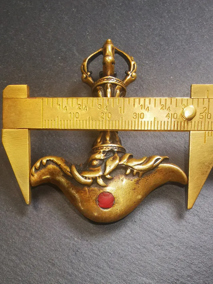 Gandhanra Antique Tibetan Amulet Ritual,Kartika(knife of the dakinis), Trantic Buddhism Ritual Implement, 2.64"