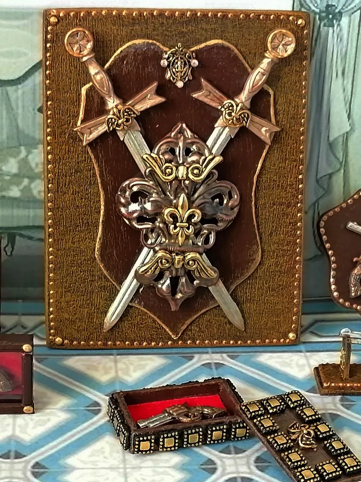 Dollhouse weapons. Collection weapon. Museum exhibit.1:12 scale.