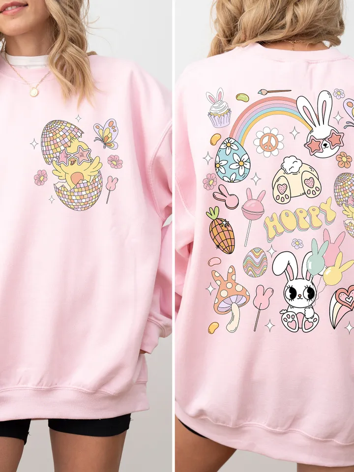 Trendy Cute Easter Day Png, Retro Easter Bunny Png, Trendy Easter Sublimation Design, Easter Bunny shirt png, Trendy Groovy Easter design