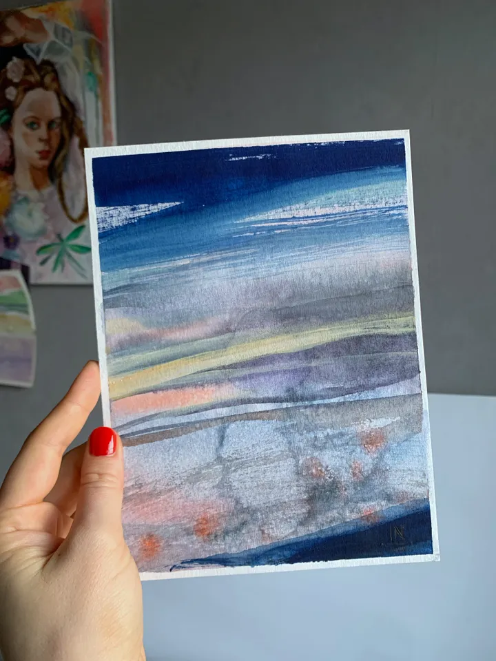 Abstract Watercolor Painting