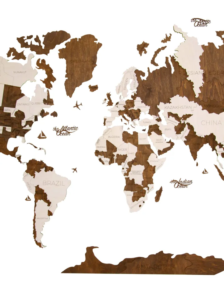 wood world map wall decal large world map plank nursery world map decol wood anniversary gift for him 5th anniversary gift wood gifts for