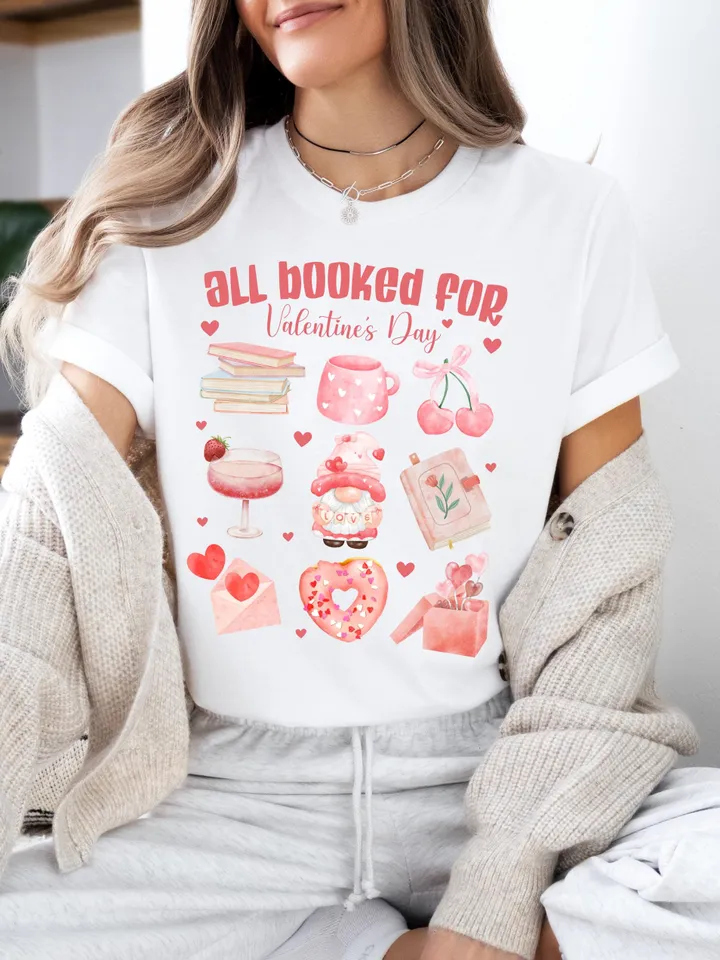All Booked for Valentines PNG, Teacher Valentine Png, Valentine Coquette Png, Book Lover Shirt Design, Bookish Png, XOXO Png, Love Png