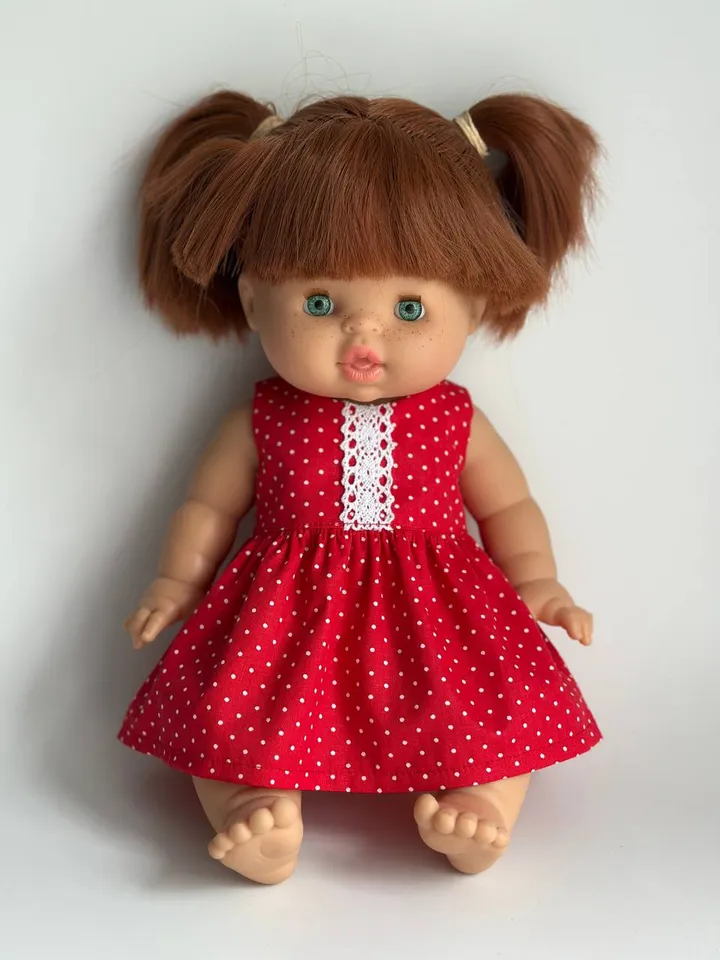 Tiny Charmer dress pattern for Minikane dolls