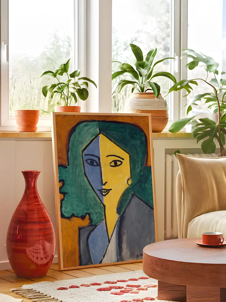Henri Matisse Lydia Portrait Abstract Fauvist Woman Art Print, Vibrant Modern Home Decor, Classic Portrait Painting Digital Download HMS7