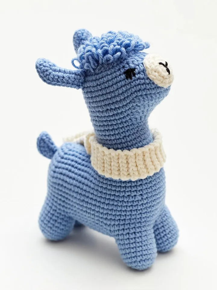 Boyfriend christmas gift box with blue crochet llama baby toy Christmasinjuly newborn pregnancy present basket idea decoration party unique