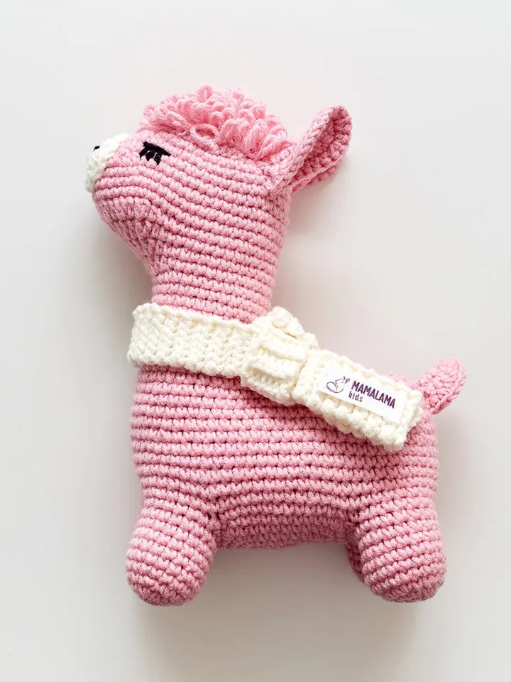 New mom gift for It's a girl baby shower Expecting pregnancy congrats gender reveal basket Pink newborn girl nursery props Sweet crochet toy