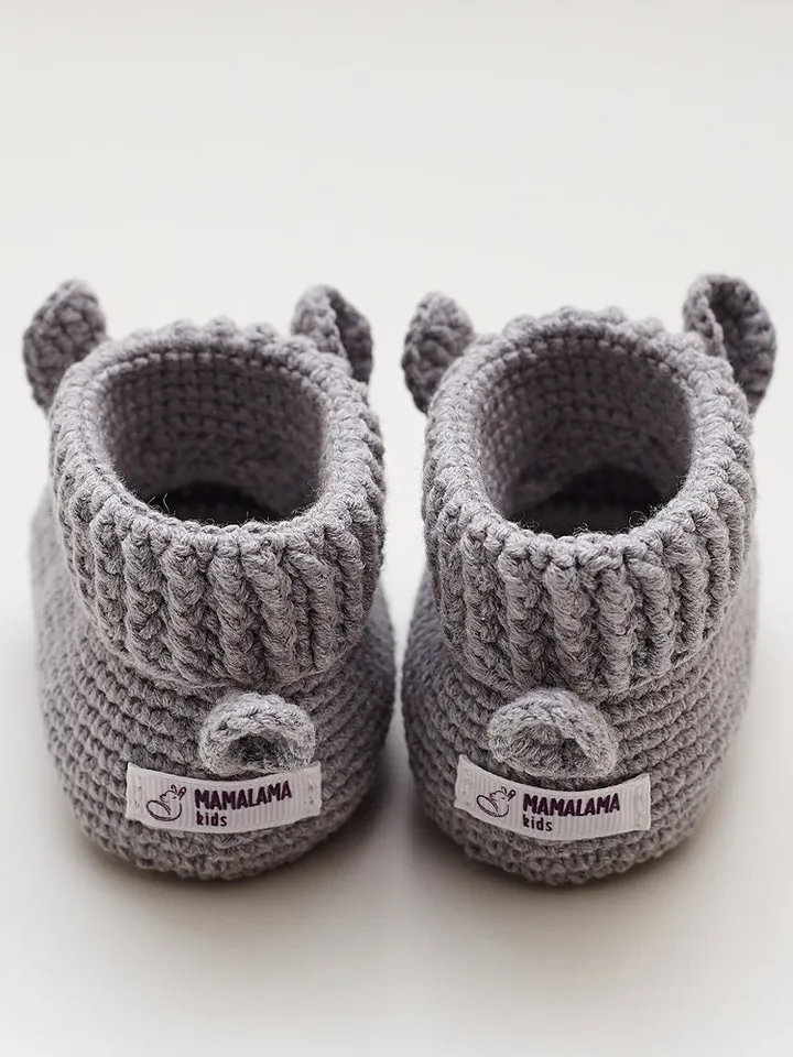 New mommy gift set for pregnancy congrats party shower gender reveal with crochet llama animal baby booties nursery decor organic