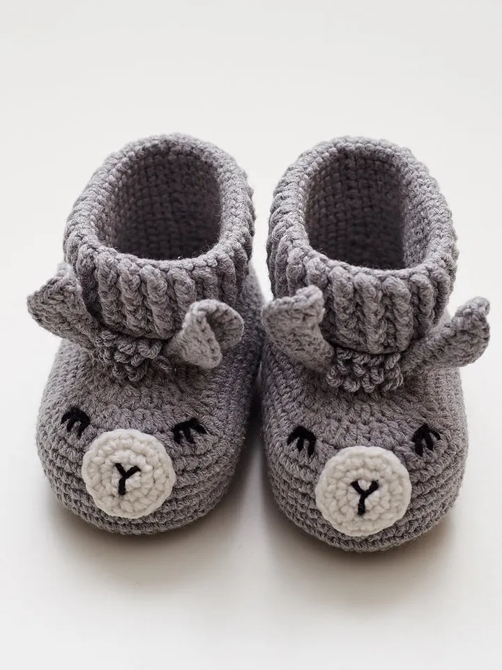 New mommy gift set for pregnancy congrats party shower gender reveal with crochet llama animal baby booties nursery decor organic