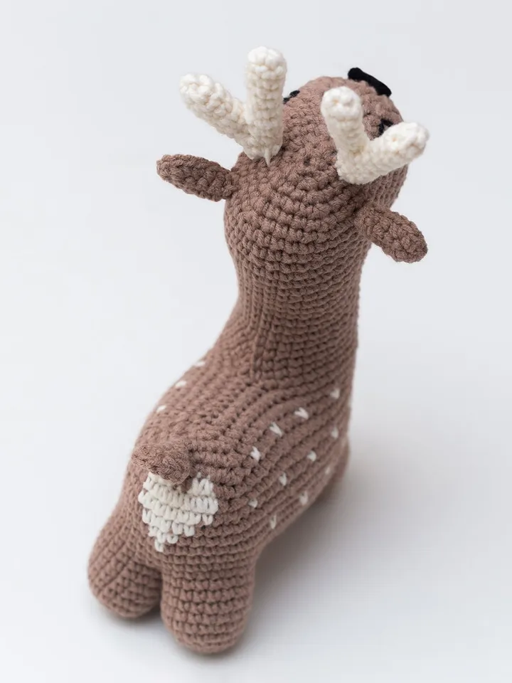 Pregnancy gift box with crochet deer toy stuffed animal woodland deer Sweet unique baby booties crochet deer baby shoes Newborn photo props