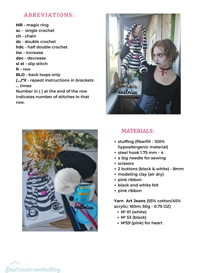 Skull bunny crochet PDF crochet